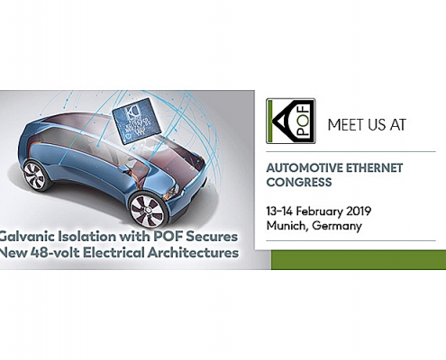 KDPOF displays optical connectivity providing galvanic isolation for Battery Management Systems and Smart Antenna Modules at Automotive Ethernet Congress