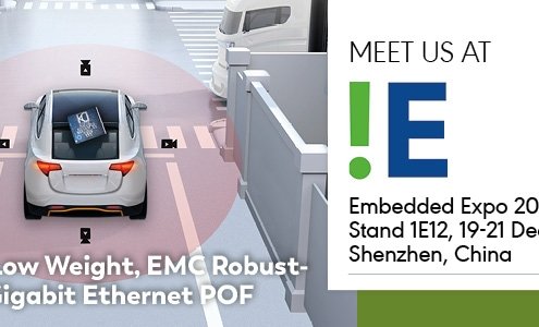 Embedded Expo China: KDPOF Will Present Low Cost, Low Weight, and EMC Robustness of Gigabit Ethernet POF